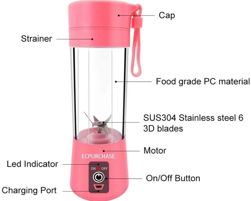 Portable Electric Juicer 6 Blade